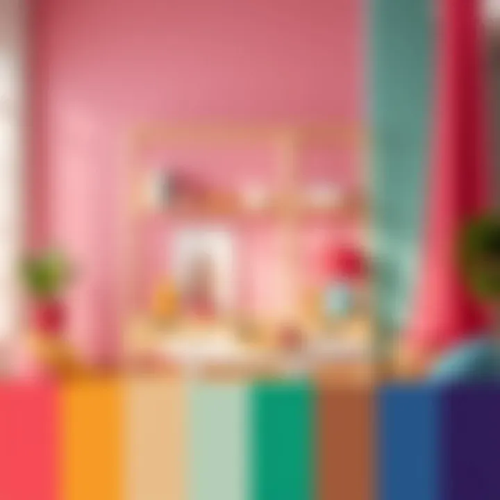 Trendy color palette showcasing vibrant shades for home decor