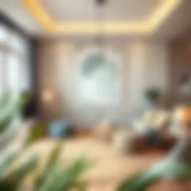 Stylish living room transformed with unique paint designs