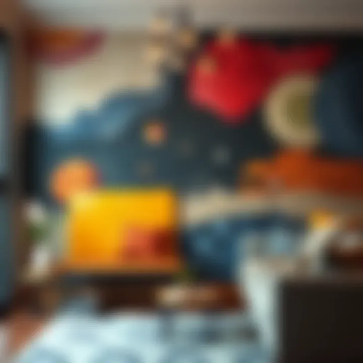 Innovative wall painting techniques in modern interior design