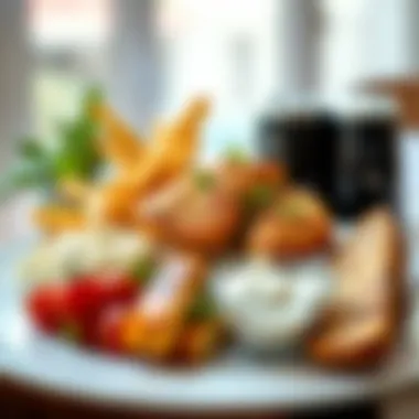 Beautifully Plated Air-Fried Meal Delicious air-fried meal plated beautifully