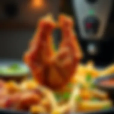 An appetizing presentation of airfryer chicken with sides