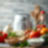 A variety of fresh ingredients ready for air frying