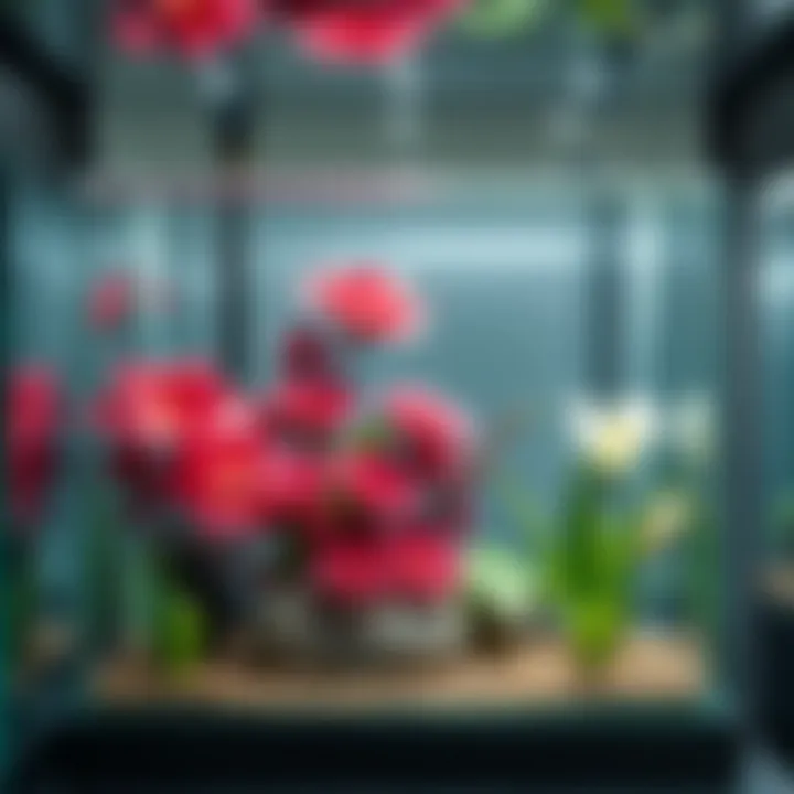 Innovative design ideas for flower arrangements in aquariums