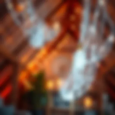 Artful lighting design in an attic