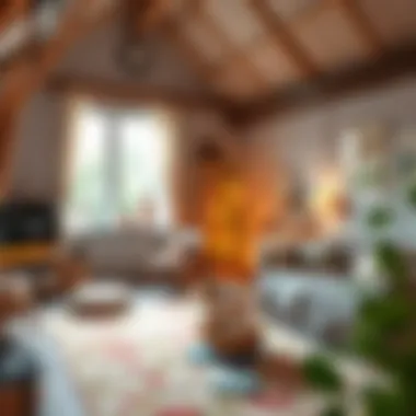 Cozy attic room with creative decor