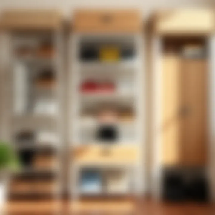 Material Options for Shoe Storage Different materials for shoe racks displayed