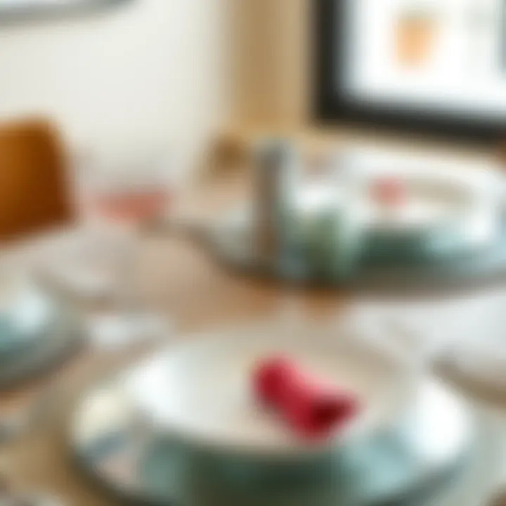 Showcase of various mirrored placemat styles and materials