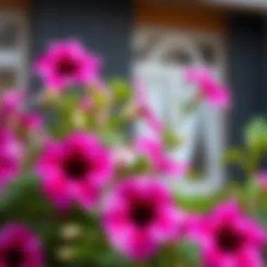 Close-up of blooming petunias