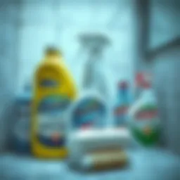 Effective cleaning products for bathroom stains