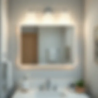 Functional Lighting Arrangement for Bathrooms Functional lighting arrangement above bathroom mirror