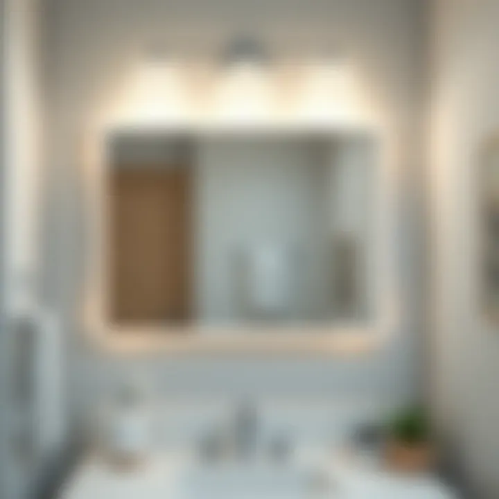 Functional Lighting Arrangement for Bathrooms Functional lighting arrangement above bathroom mirror