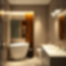 Elegant bathroom lighting design showcasing modern fixtures