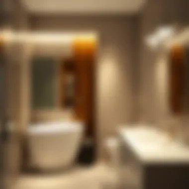 Elegant bathroom lighting design showcasing modern fixtures