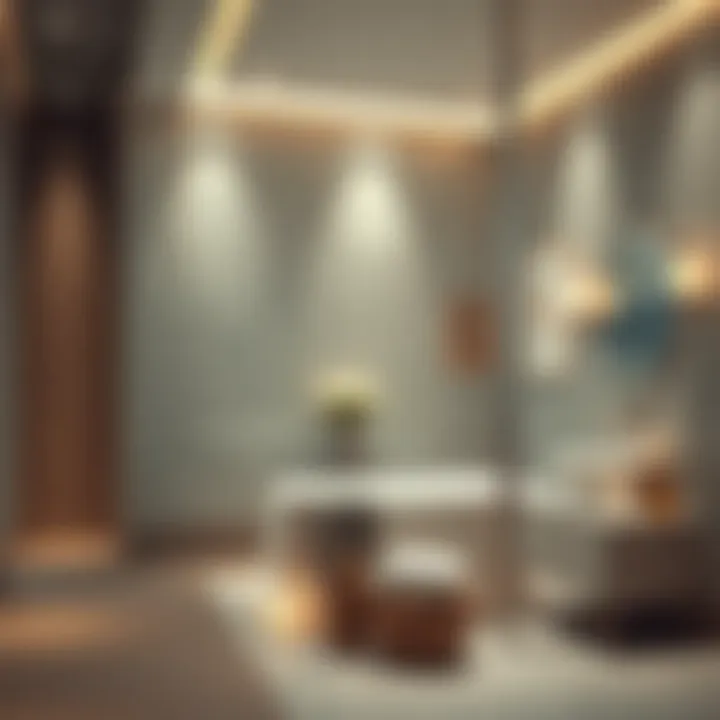 Luxurious spa-like bathroom ambiance created through lighting