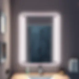 Elegant bathroom mirror lighting showcasing ambient glow