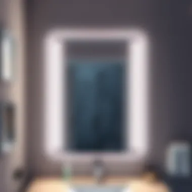 Elegant Ambient Lighting for Bathroom Mirrors Elegant bathroom mirror lighting showcasing ambient glow