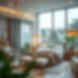 A serene bedroom with a fresh ambiance