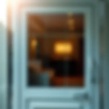 Sparkling Clean Glass Door A sparkling clean glass door with no streaks