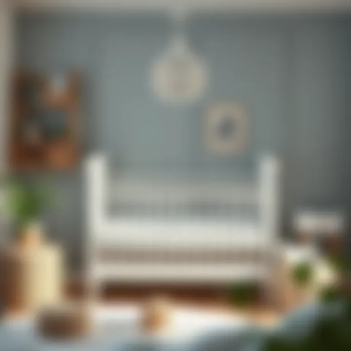 Functional White Wood Cradle for Nursery Functional white wood cradle for nursery