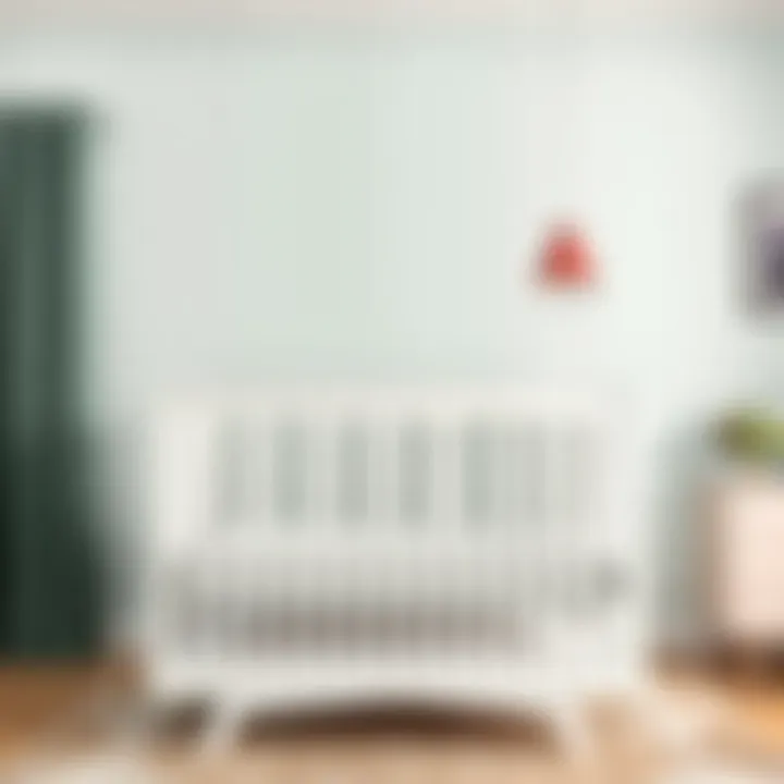 Stylish Modern White Wooden Crib Stylish modern white wooden crib