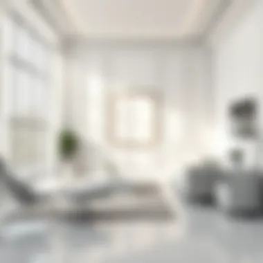 Modern Elegance An elegant white room interior reflecting modern design and simplicity.