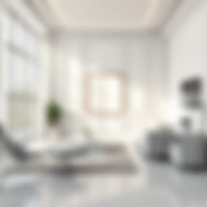 Modern Elegance An elegant white room interior reflecting modern design and simplicity.