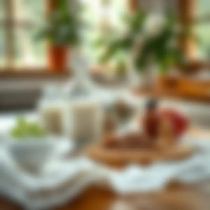 Nature's Remedies for Bright Whites Natural ingredients for whitening clothes on a table