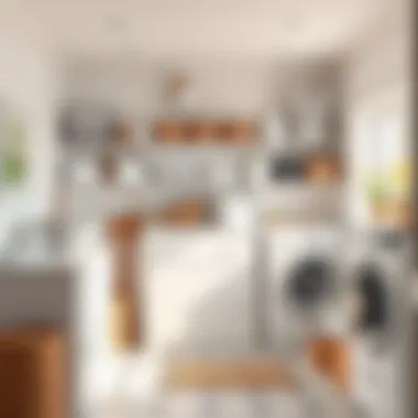 An Orderly Space for Radiant Whites Organized laundry space with bright whites