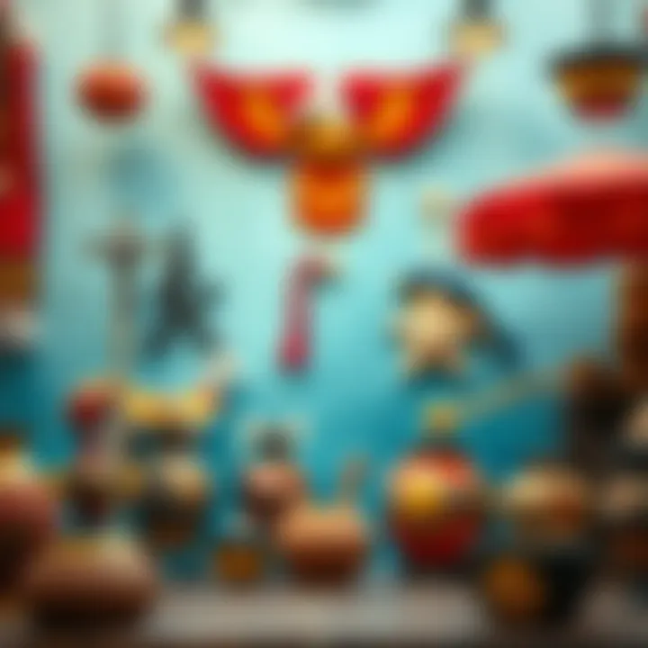 Cultural symbols depicted through different colors in art