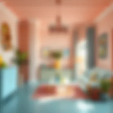 Decorative space designed with harmonious color choices