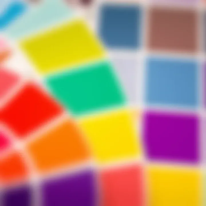 Vibrant color palette showcasing a variety of paint swatches