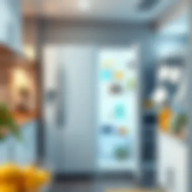 Before-and-after comparison of a refrigerator clean-up.