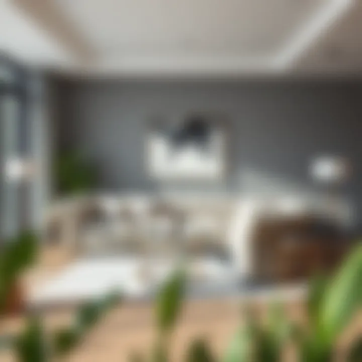 Stylish Chesterfield sectional in modern living room