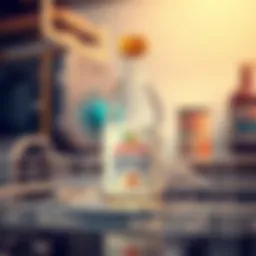 Vinegar in a bottle with a clean dishwasher in the background