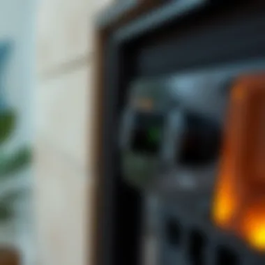 Understanding Electric Fireplace Controls Close-up of electric fireplace control panel