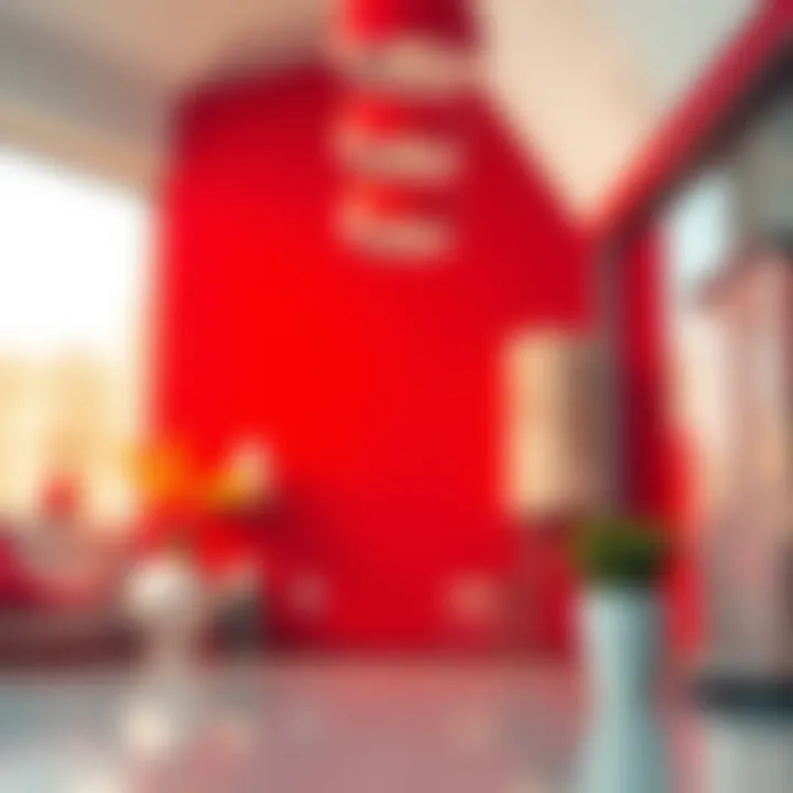 Artistic blend of colors leading to shades of red