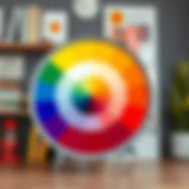 Color wheel showcasing primary, secondary, and tertiary colors