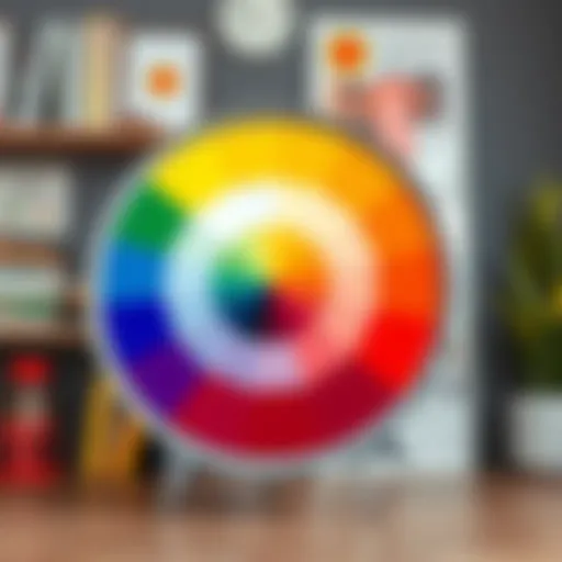 Color wheel showcasing primary, secondary, and tertiary colors