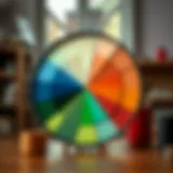 Color wheel showcasing primary and secondary colors