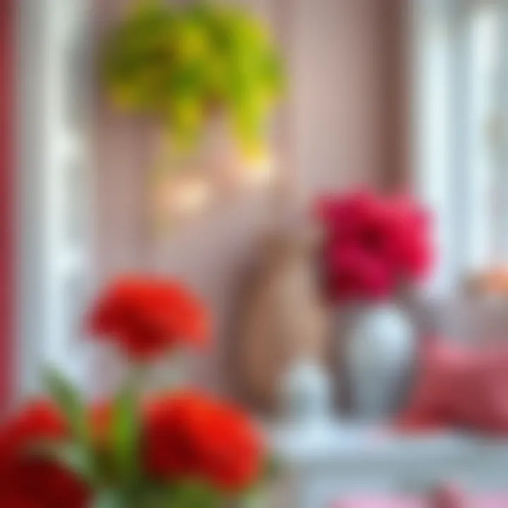 Examples of color combinations resulting in vibrant red