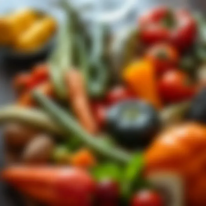 A beautifully arranged platter showcasing a variety of colorful seasonal vegetables