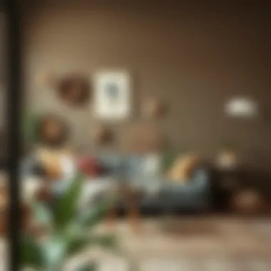 Creative coffee-colored wall decoration