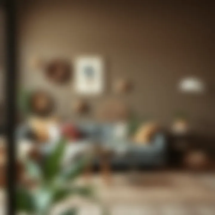 Creative coffee-colored wall decoration