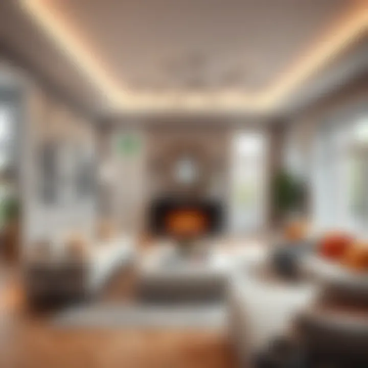 Creative use of color palette in a long salon