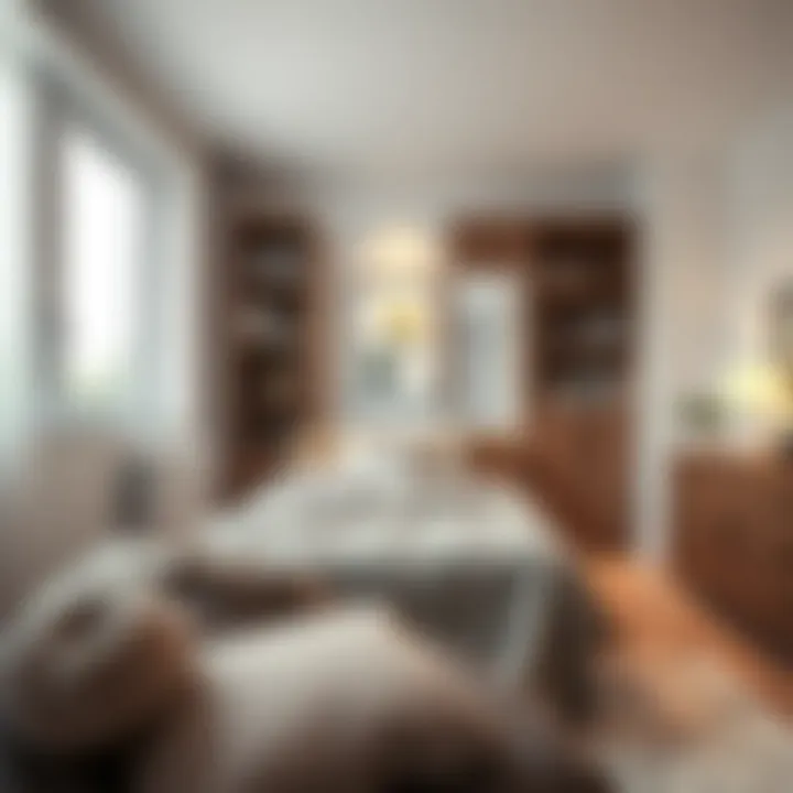 Creative storage solutions in a compact bedroom