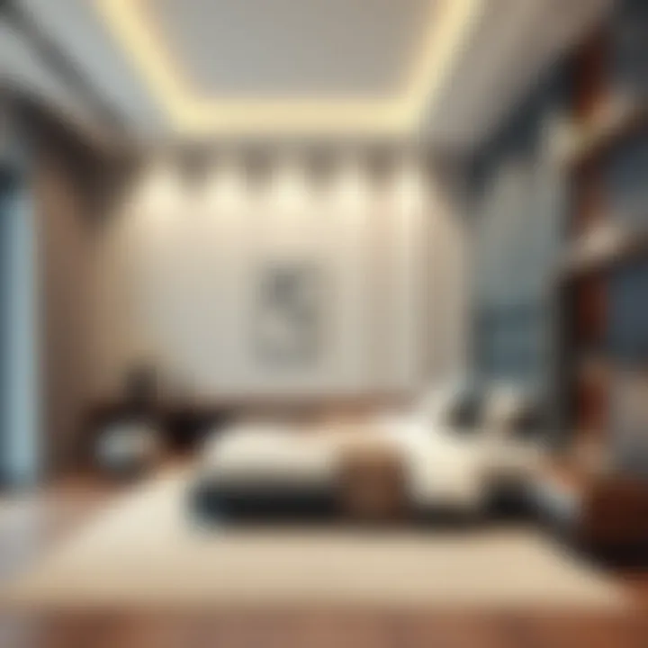 Elegant bedroom design showcasing a harmonious blend of aesthetics and functionality