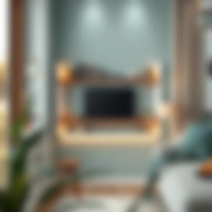 Creative corner shelf design in a contemporary setting