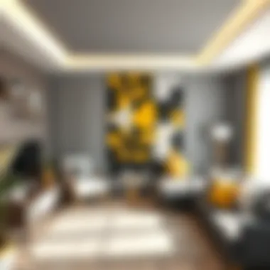 Incorporating Gray and Yellow in Interior Design Interior decor showcasing gray and yellow combination