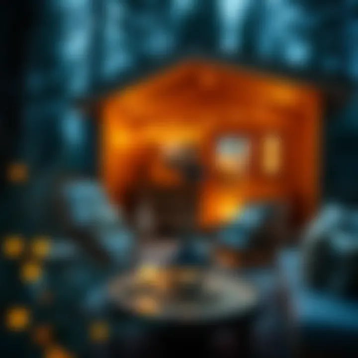 Enhancing Ambiance with Decorative Elements in Dusk Cabins Decorative elements enhancing the ambiance of a dusk cabin