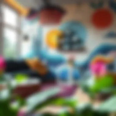 Artistic mural design enhancing living spaces